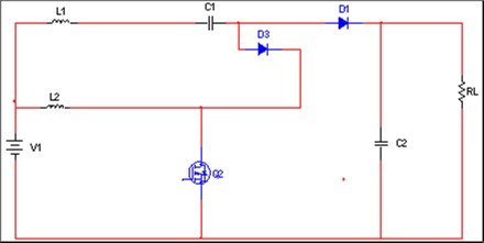  Proposed circuit diagram of boost converter at mode 3